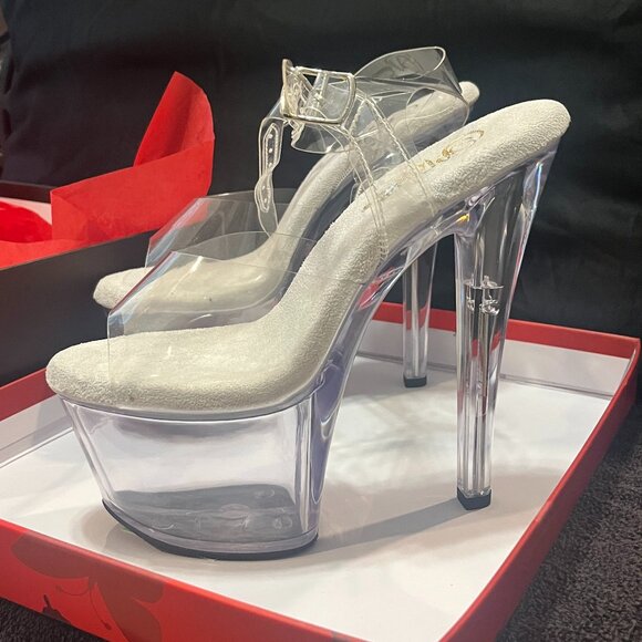 Pleaser Sky 308 Ankle Strap Platform Heels - Picture 1 of 3